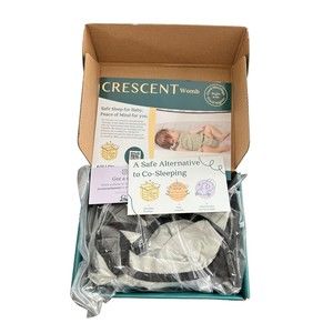 Crescent Womb Infant Safety Bed - Breathable & Strong Material - Grey - New